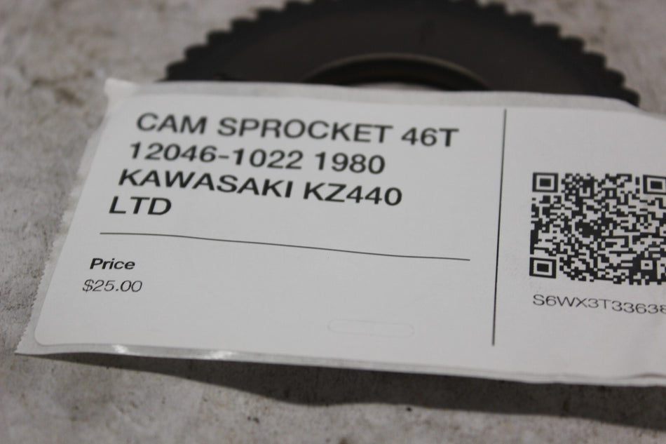CAM SPROCKET 46T 12046-1022 1980 KAWASAKI KZ440 LTD
