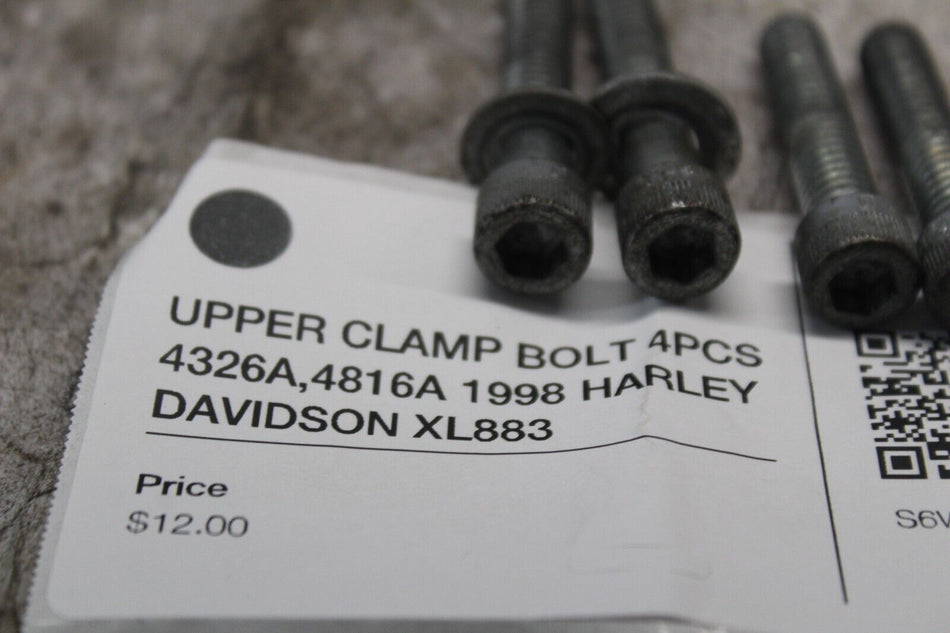 UPPER CLAMP BOLT 4PCS 4326A,4816A 1998 HARLEY DAVIDSON XL883