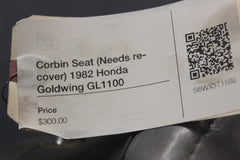 Corbin Seat (Needs re-cover) 1982 Honda Goldwing GL1100 1982 HONDA GOLDWING GL11