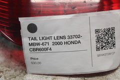 TAIL LIGHT LENS 33702-MBW-671  2000 HONDA CBR600F4