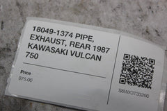 18049-1374 PIPE, EXHAUST, REAR 1987 KAWASAKI VULCAN 750