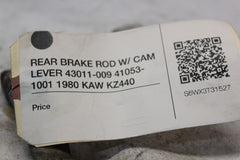 REAR BRAKE ROD W/ CAM LEVER 43011-009 41053-1001 1980 KAW KZ440