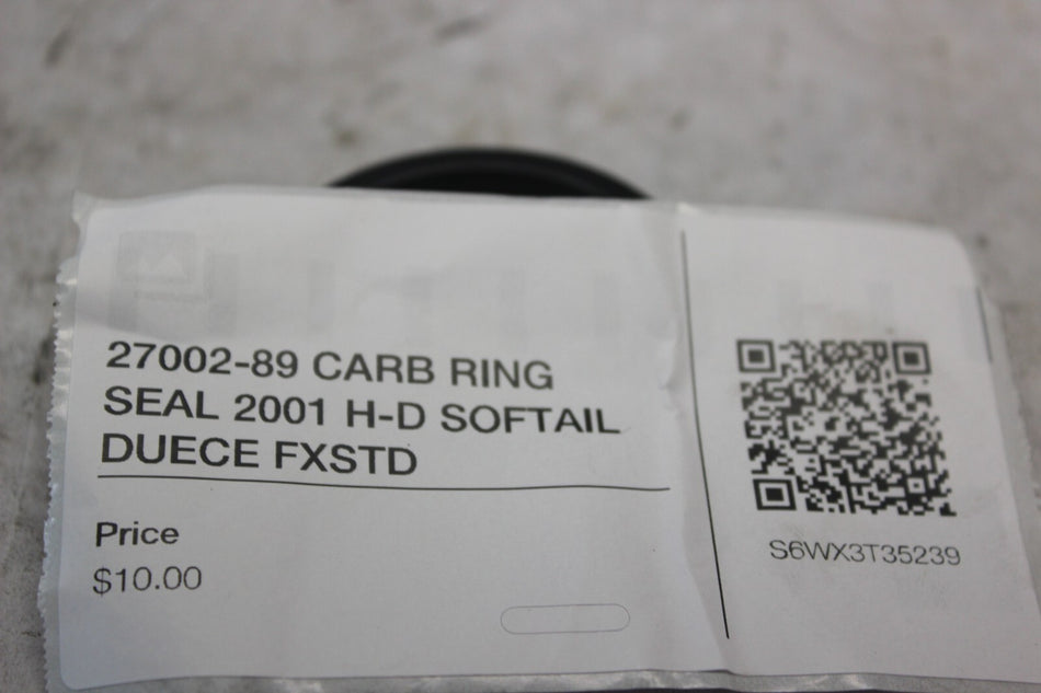 27002-89 CARB RING SEAL 2001 H-D SOFTAIL DUECE FXSTD