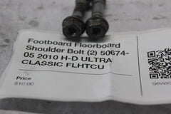 Footboard Floorboard Shoulder Bolt (2) 50674-05 2010 H-D ULTRA CLASSIC FLHTCU