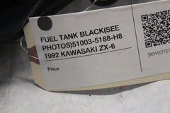 FUEL TANK BLACK (SEE PHOTOS) 51003-5188-H8 1992 KAWASAKI ZX-6