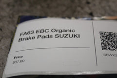 FA63 EBC Organic Brake Pads SUZUKI