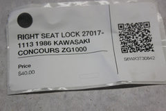 RIGHT SEAT LOCK 27017-1113 1986 KAWASAKI CONCOURS ZG1000