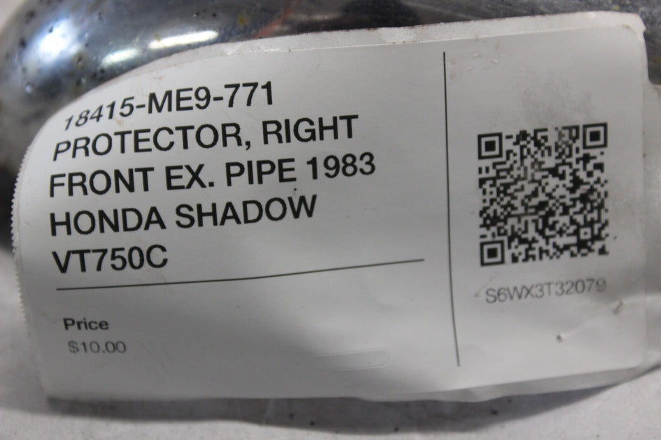 18415-ME9-771 PROTECTOR, RIGHT FRONT EX. PIPE 1983 HONDA SHADOW VT750C