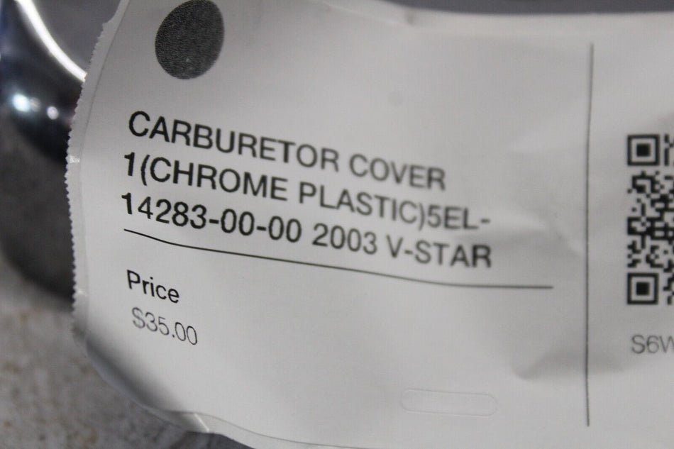 CARBURETOR COVER 1 (CHROME PLASTIC) 5EL-14283-00-00 2003 V-STAR XVS1100AR