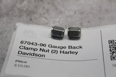 67043-96 Gauge Back Clamp Nut (2) Harley Davidson