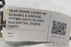 REAR BRAKE LEVER W/ BUSHING & GREASE FITTING 42515-00 2001 H-D SOFTAIL DUECE FXS