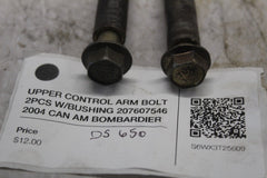 UPPER CONTROL ARM BOLT 2PCS W/BUSHING 207607546 2004 CAN AM BOMBARDIER DS 650