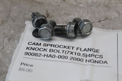 CAM SPROCKET FLANGE KNOCK BOLT (7X10.5) 4PCS 90082-HA0-000 2000 HONDA CBR600F4