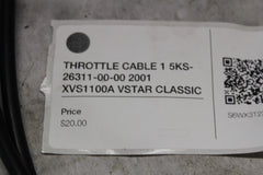 THROTTLE CABLE 1 5KS-26311-00-00 2001 XVS1100A VSTAR CLASSIC