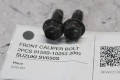 FRONT CALIPER BOLT 2PCS 01550-10253 2001 SUZUKI SV650S