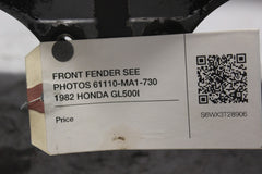 FRONT FENDER SEE PHOTOS 61110-MA1-730 1982 HONDA GL500I SILVERWING