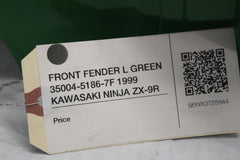 FRONT FENDER L GREEN 35004-5186-7F 1999 KAWASAKI NINJA ZX-9R