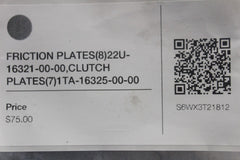 FRICTION PLATES (8) 22U-16321-00-00,CLUTCH PLATES (7) 1TA-16325-00-00 2003 V-STA