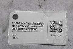 FRONT MASTER CYLINDER CAP ASSY 45513-MM5-016 2006 HONDA CBR600