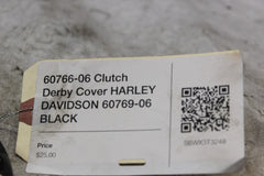 60766-06 Clutch Derby Cover HARLEY DAVIDSON 60769-06 BLACK