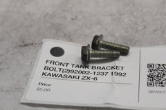 FRONT TANK BRACKET BOLT (2) 92002-1237 1992 KAWASAKI ZX-6