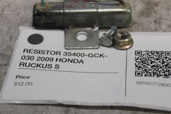 RESISTOR 35400-GCK-030 2009 HONDA RUCKUS S