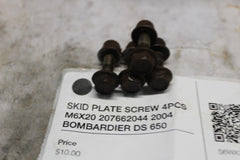 SKID PLATE SCREW 4PCS M6X20 207662044 2004 BOMBARDIER DS 650