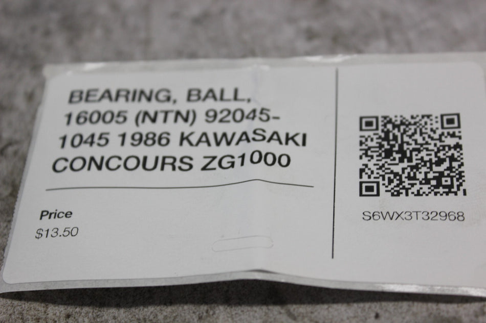 BEARING, BALL, 16005 (NTN) 92045-1045 1986 KAWASAKI CONCOURS ZG1000
