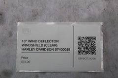 10" WIND DEFLECTOR WINDSHIELD (CLEAR) HARLEY DAVIDSON 57400058