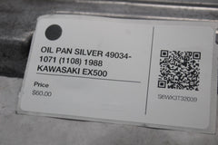 OIL PAN SILVER 49034-1071 (1108) 1988 KAWASAKI EX500