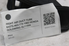 RIGHT AIR DUCT TUBE 64275-463-770 1982 HONDA GOLDWING GL1100A