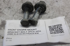 FRONT ENGINE MOUNT BRACKET BOLT 2PCS 3554 2000 H-D ELECTRAGLIDE FLHT