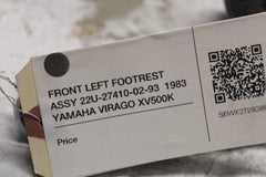 FRONT LEFT FOOTREST ASSY 22U-27410-02-93  1983 YAMAHA VIRAGO XV500K