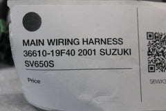 MAIN WIRING HARNESS 36610-19F40 2001 SUZUKI SV650S