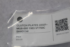 CLUTCH PLATES 22321-MG8-000 1983 VT750C SHADOW