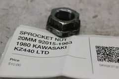 SPROCKET NUT 20MM 92015-1963 1980 KAWASAKI KZ440 LTD