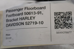 Passenger Floorboard Footboard 50613-91, Bracket HARLEY DAVIDSON 52719-10