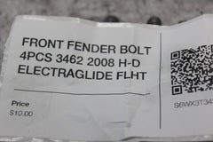 FRONT FENDER BOLT 4PCS 3462 2008 H-D ELECTRAGLIDE FLHT