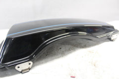 90756-93 Saddlebag Lid RIGHT Harley Davidson BLACK W/ LIGHT BLUE & SILVER PINSTR