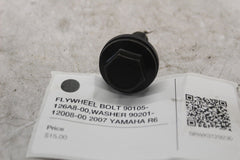 FLYWHEEL BOLT 90105-126A8-00,WASHER 90201-12008-00 2007 YAMAHA R6 YZFR6