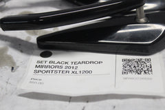 SET BLACK TEARDROP MIRRORS 2012 SPORTSTER XL1200