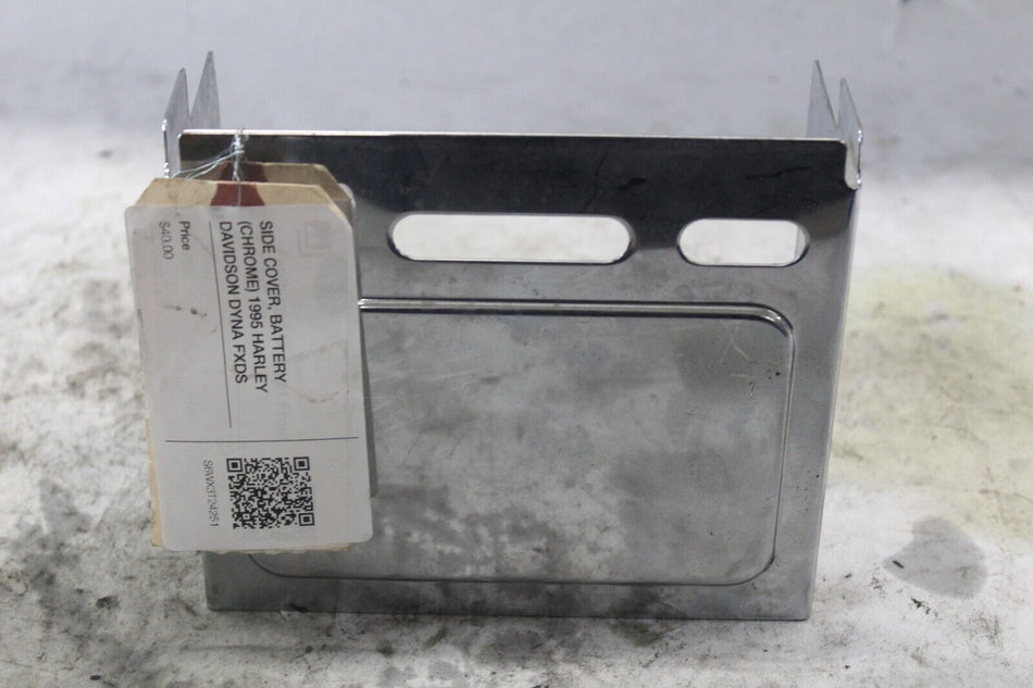 SIDE COVER, BATTERY (CHROME) 1995 HARLEY DAVIDSON DYNA FXDS 66347-91