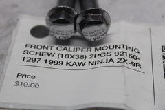 FRONT CALIPER MOUNTING SCREW (10X38) 2PCS 92150-1297 1999 KAW NINJA ZX-9R