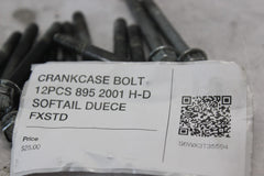 CRANKCASE BOLT 12PCS 895 2001 H-D SOFTAIL DUECE FXSTD