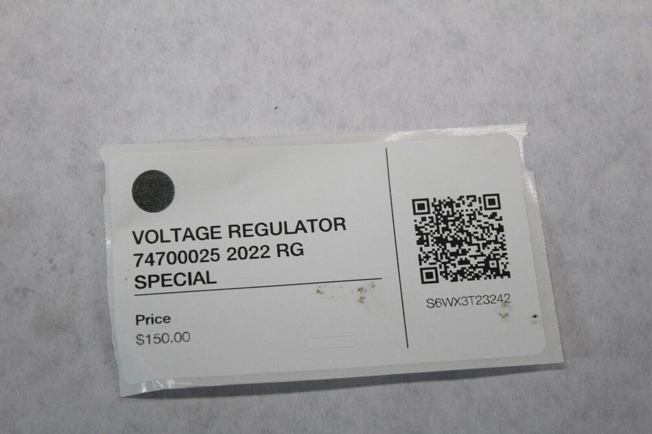 VOLTAGE REGULATOR 74700025 2022 RG SPECIAL