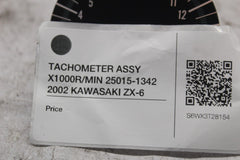 TACHOMETER ASSY X1000R/MIN 25015-1342  2002 KAWASAKI ZX-6