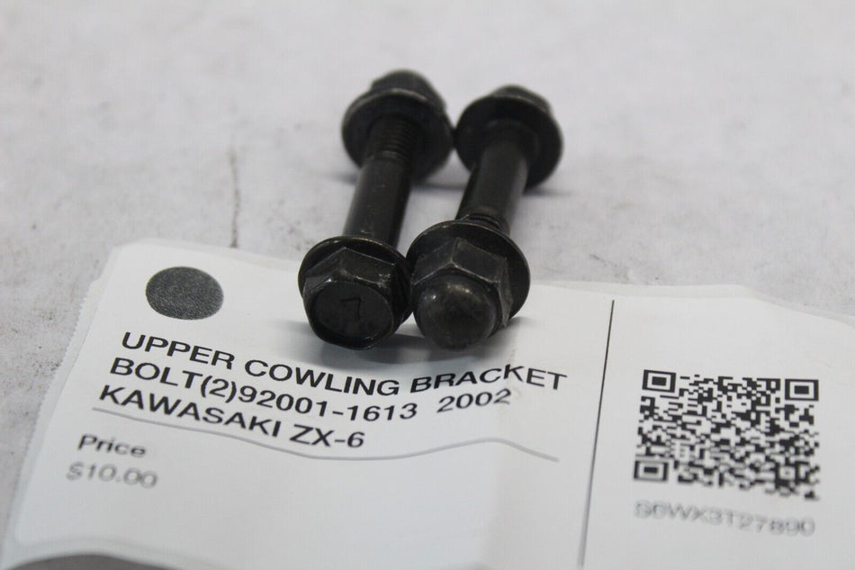 UPPER COWLING BRACKET BOLT (2) 92001-1613  2002 KAWASAKI ZX-6