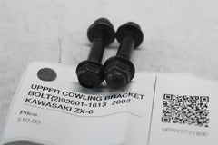 UPPER COWLING BRACKET BOLT (2) 92001-1613  2002 KAWASAKI ZX-6