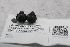 FRONT MOUNT PLATE BOLT 2PCS 01550-08203 2001 SUZUKI SV650S