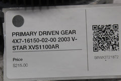 PRIMARY DRIVEN GEAR 4X7-16150-02-00 2001 XVS1100A VSTAR CLASSIC